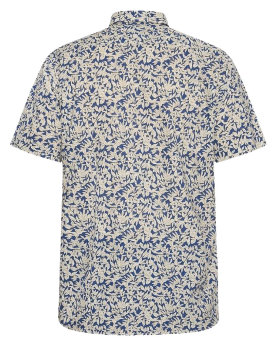 Pingol Print Slub Shirt Blucaptain