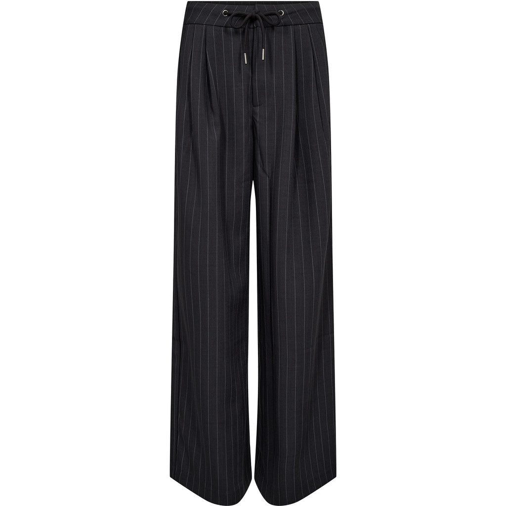 Michelle Pin String Tie Pant Dark Grey