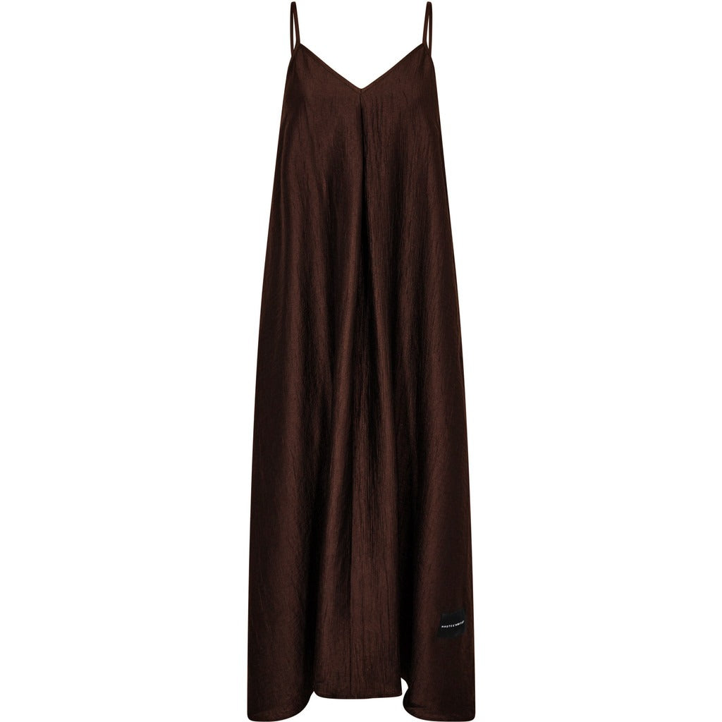 Corsica Pleat Strap Dress Mocca