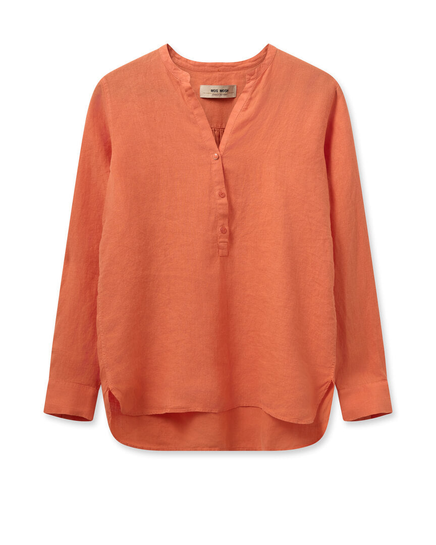 Danna Linen Blouse Firecracker