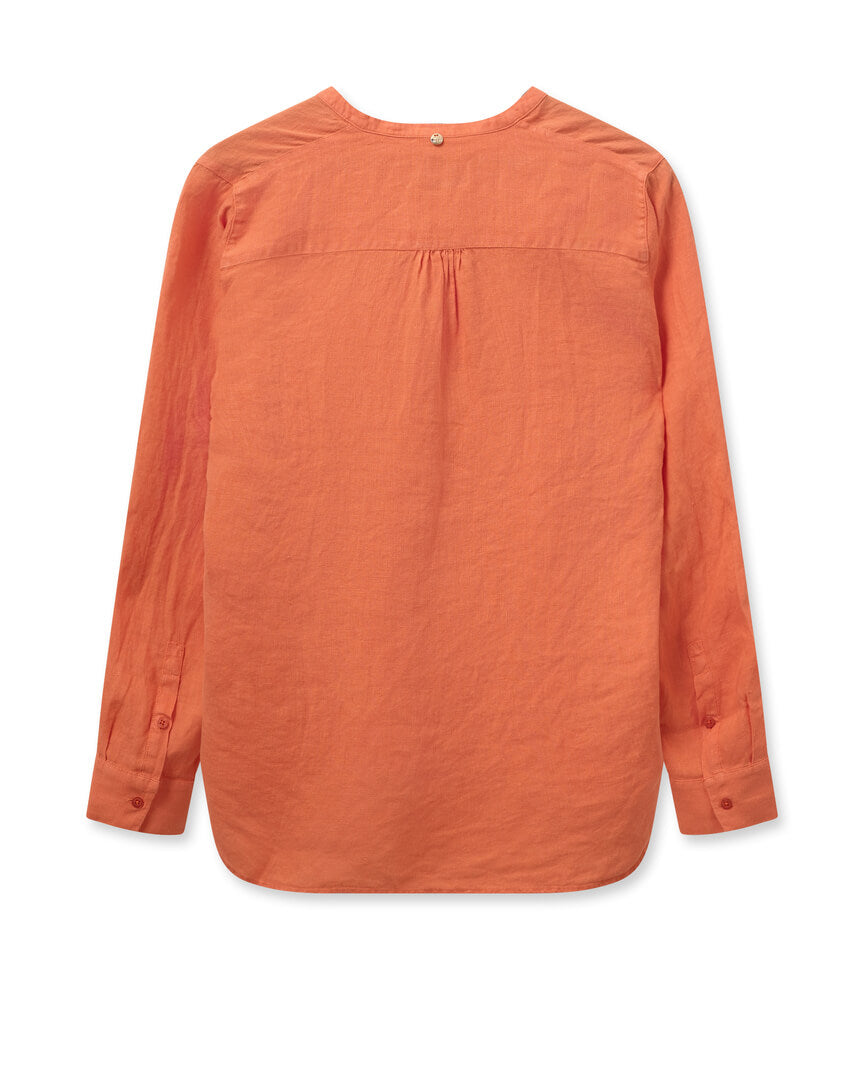 Danna Linen Blouse Firecracker