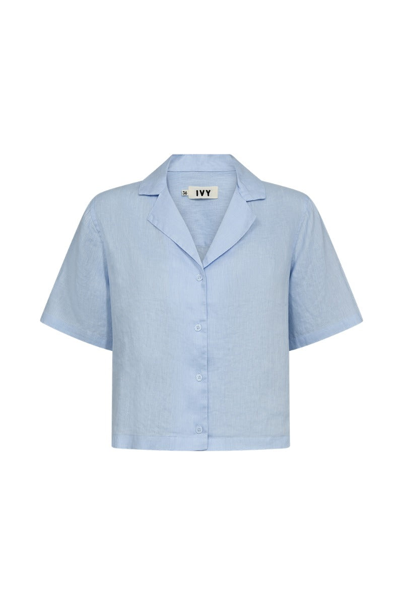 Karmey Linen Shirt Pale Blue