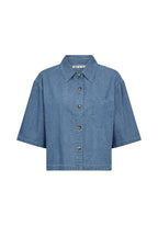 Uta Oversize SS Chambray Shirt Denim Blue