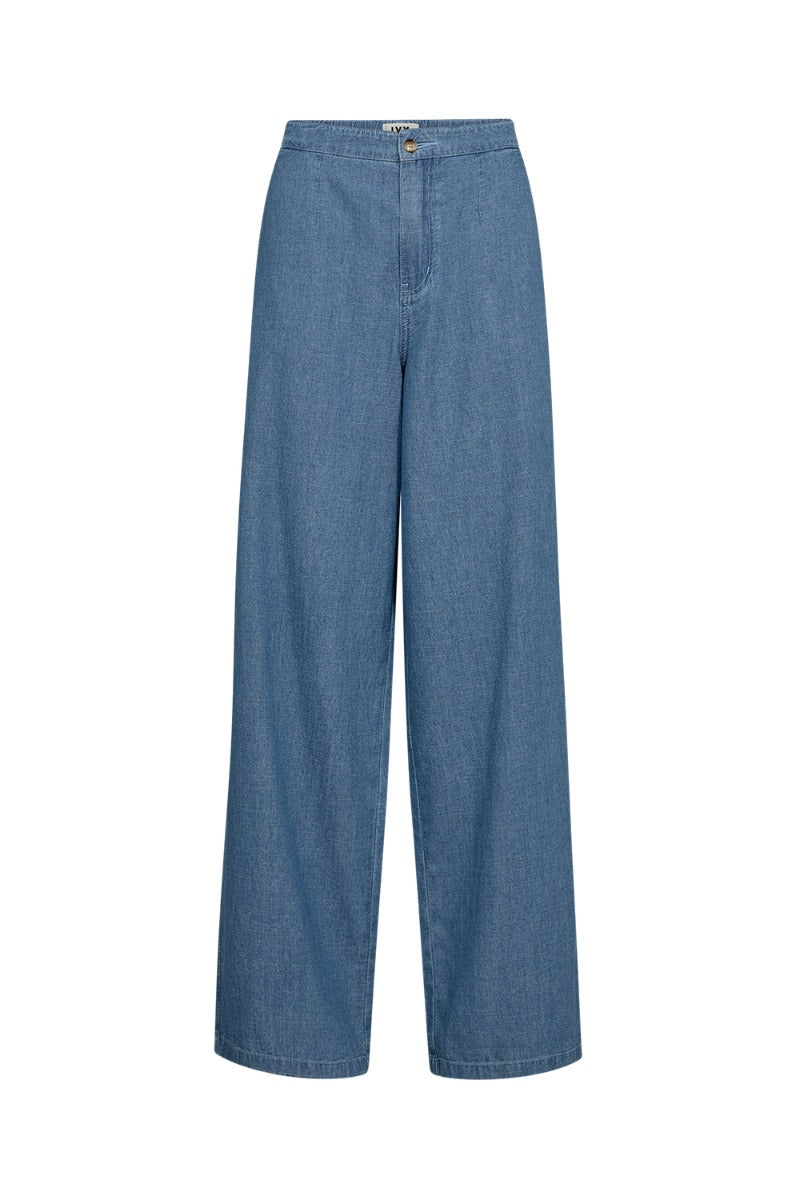 Queen Chambray Pant Denim Blue