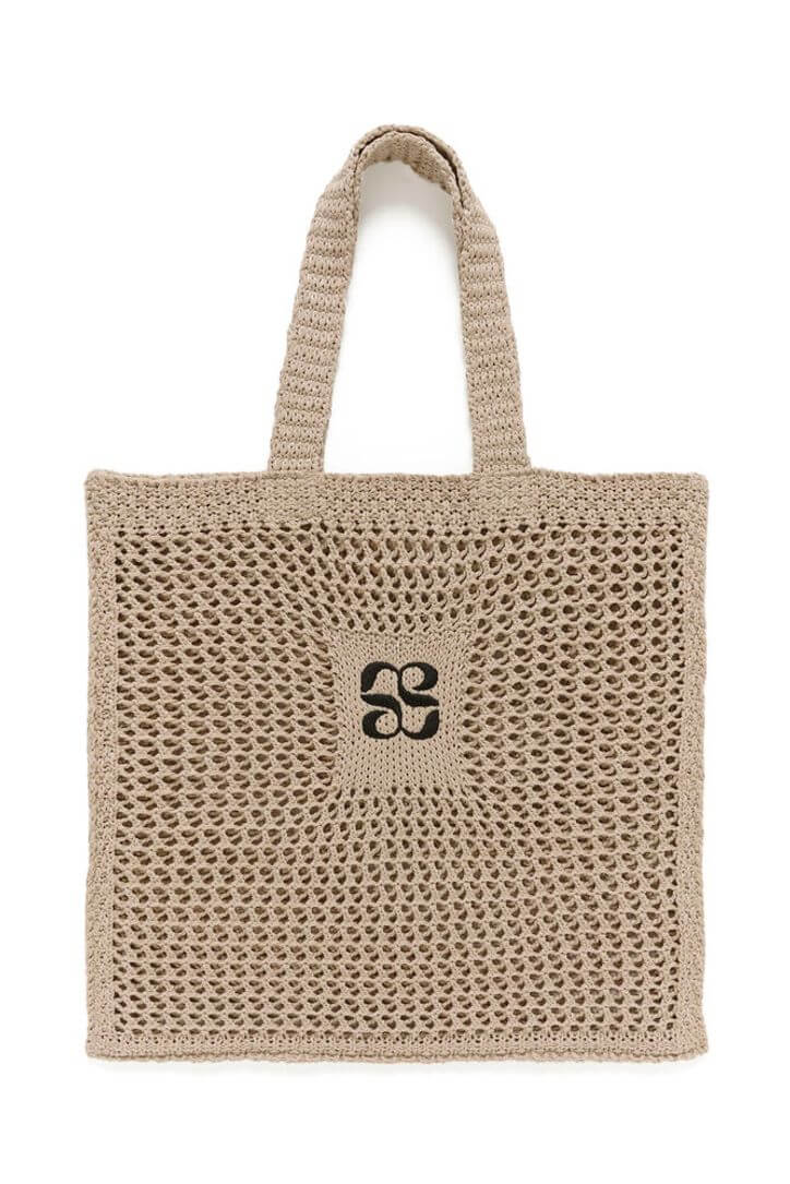 Crochet Tote Bag Beige