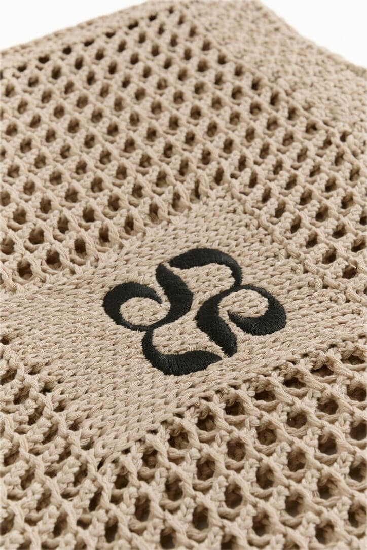 Crochet Tote Bag Beige