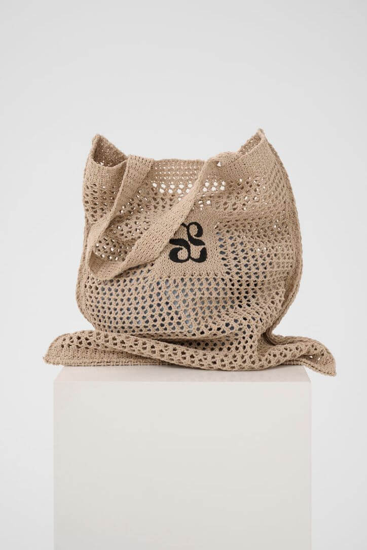 Crochet Tote Bag Beige