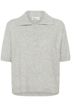 Paloma Fine Knit Polo Light Grey Melange
