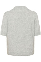 Paloma Fine Knit Polo Light Grey Melange