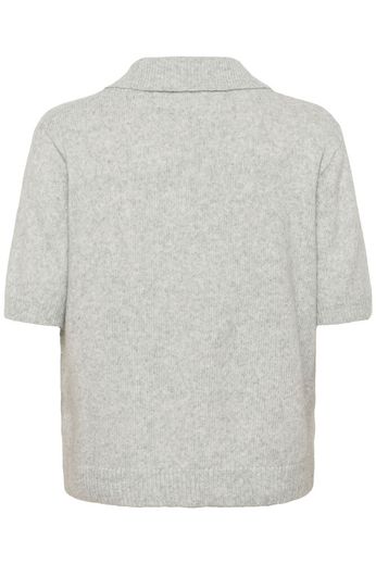 Paloma Fine Knit Polo Light Grey Melange