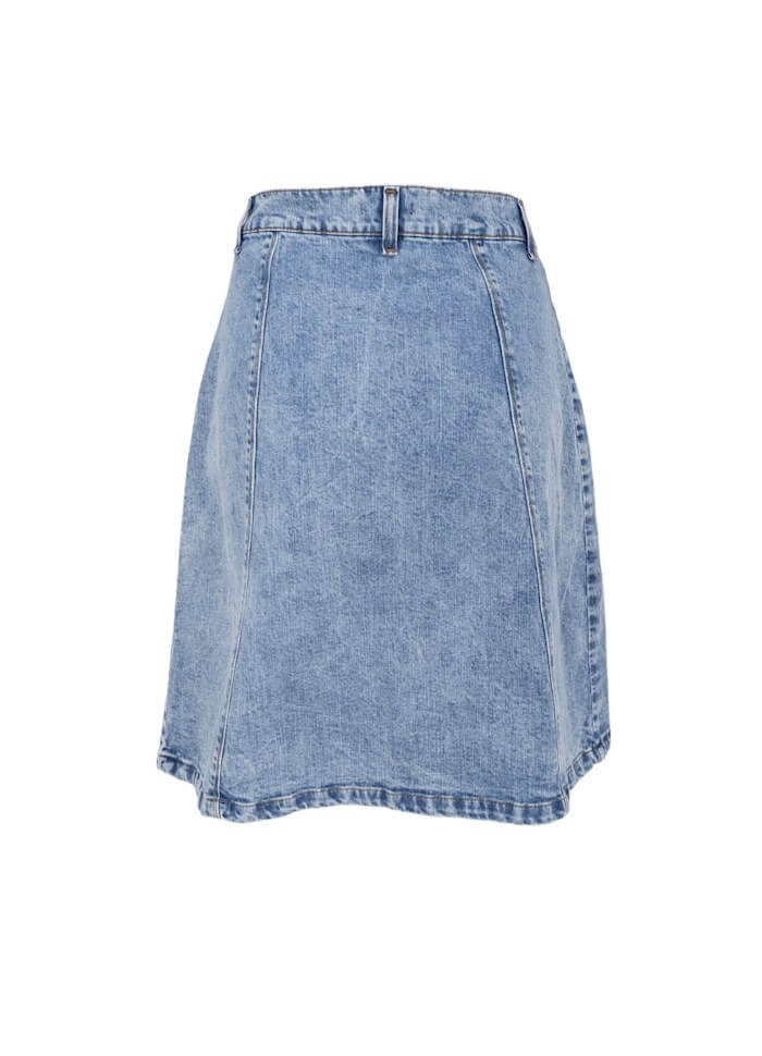 Russel Short Wrap Skirt Light Blue