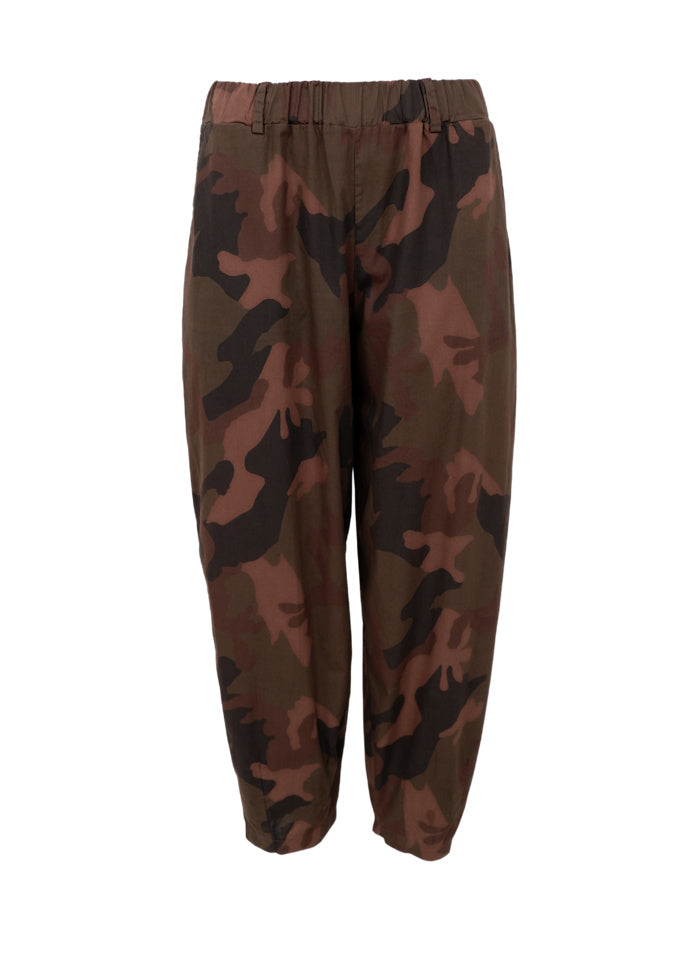 Abbie Barrel Pant Brown Camo