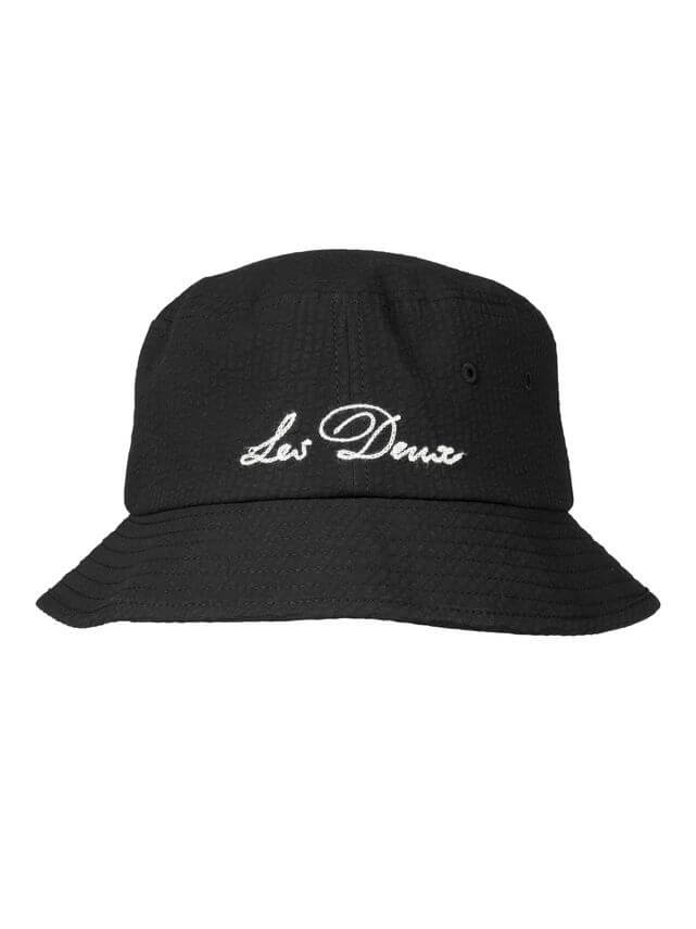 Seersucker Bucket Hat BLACK
