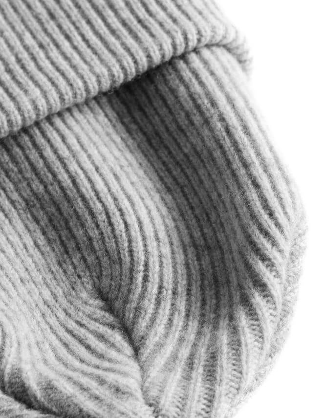 Wayne Wool Beanie Grey Melange