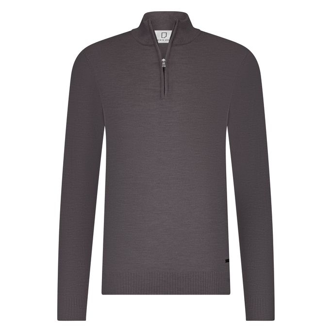 Lux Half Zip Merino Taupe
