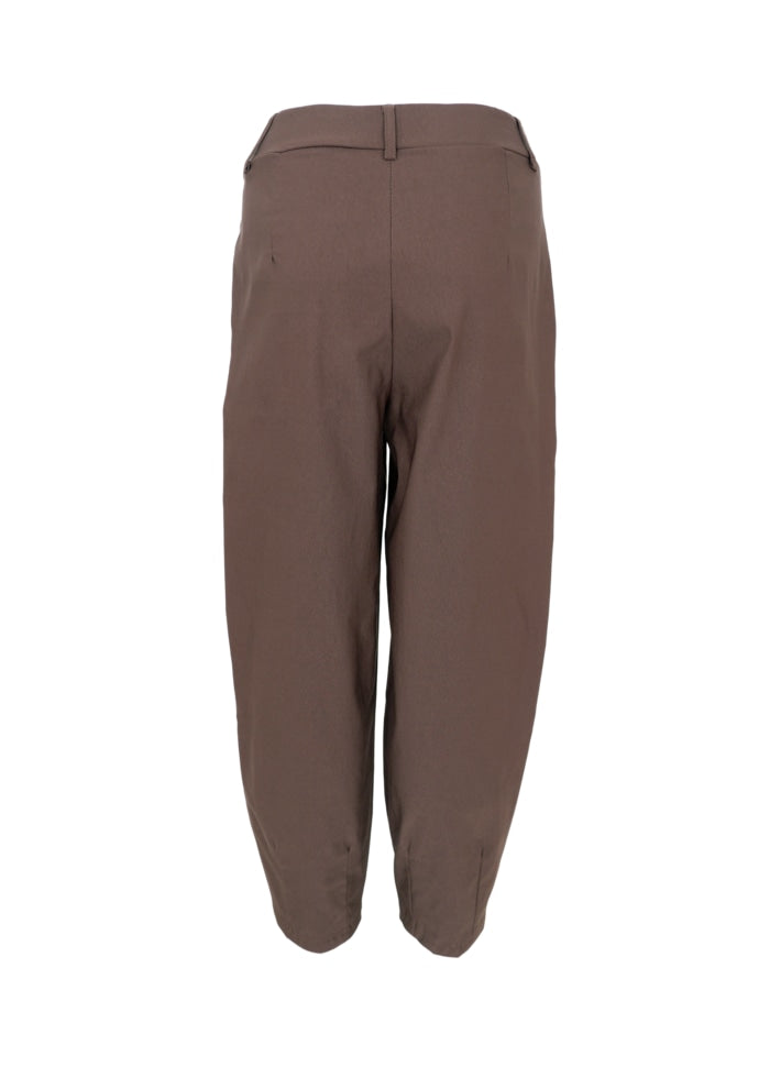 Black Colour Beverly Barrel Pant Espresso