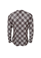 Black Colour Kamma Mesh Blouse Brown Tartan