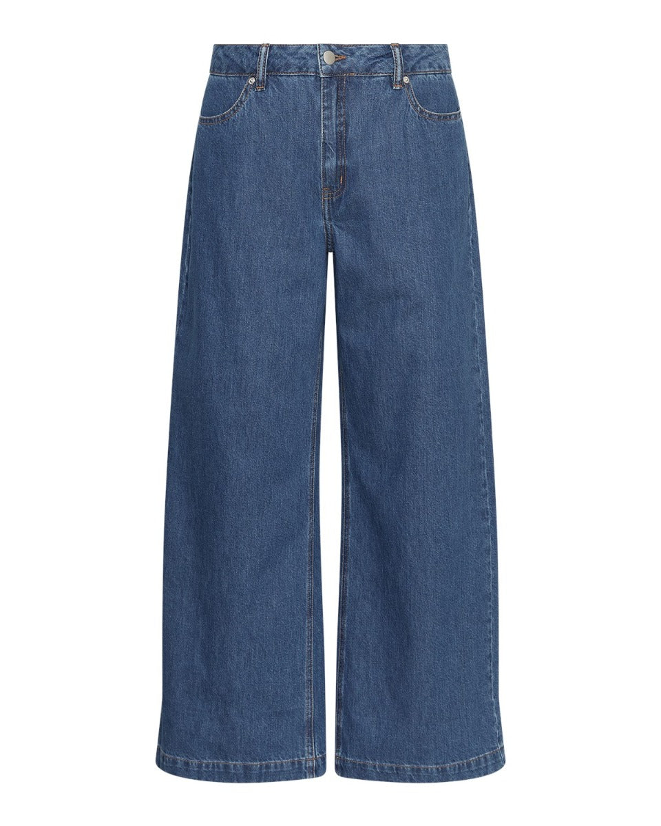Rylan Elena Pants Mid Blue Wash