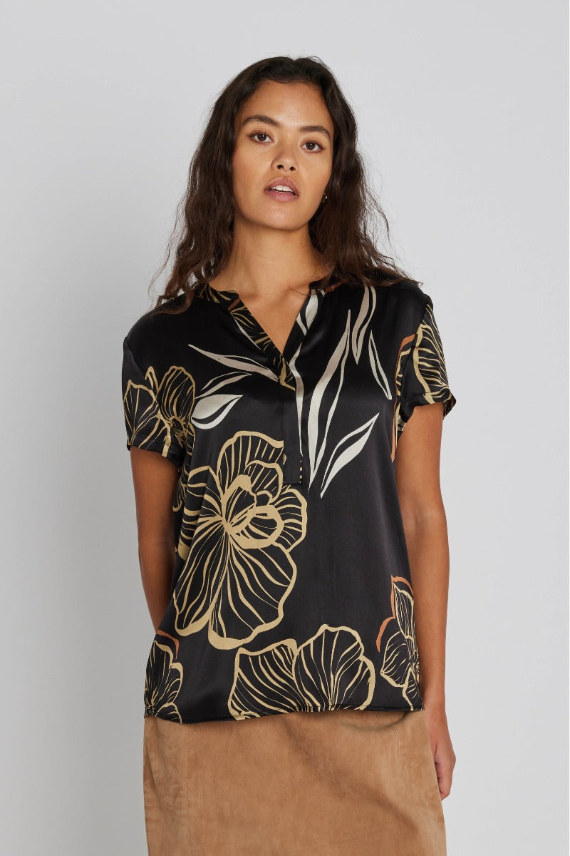 2009 Blaine Silk Top Black