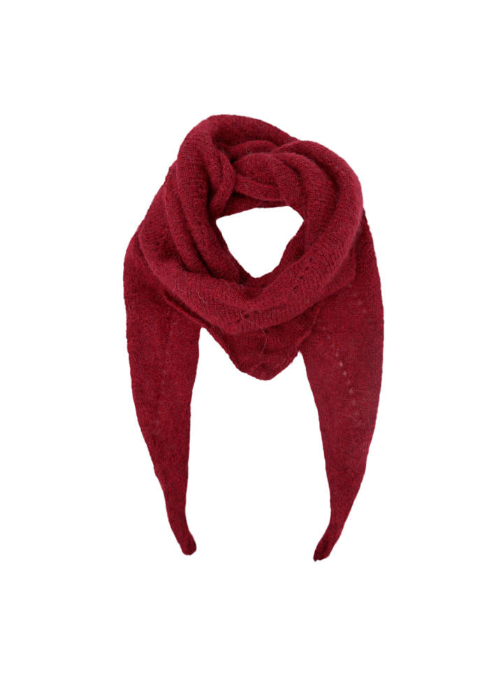 Dell Knitted Mini Scarf Wine