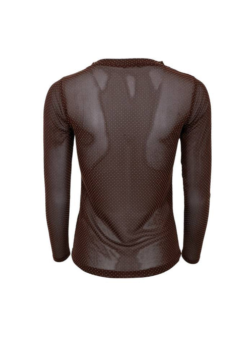 Black Colour Jessie Mesh Blouse Coffee
