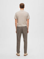 Slim Oasis Linen Bukser Sand Melange