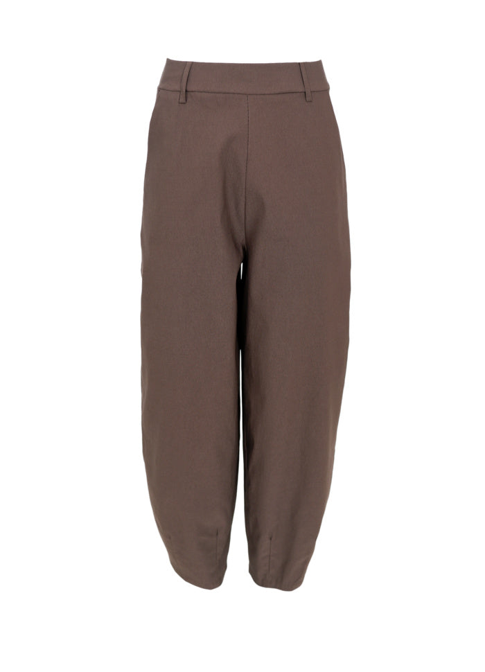 Black Colour Beverly Barrel Pant Espresso