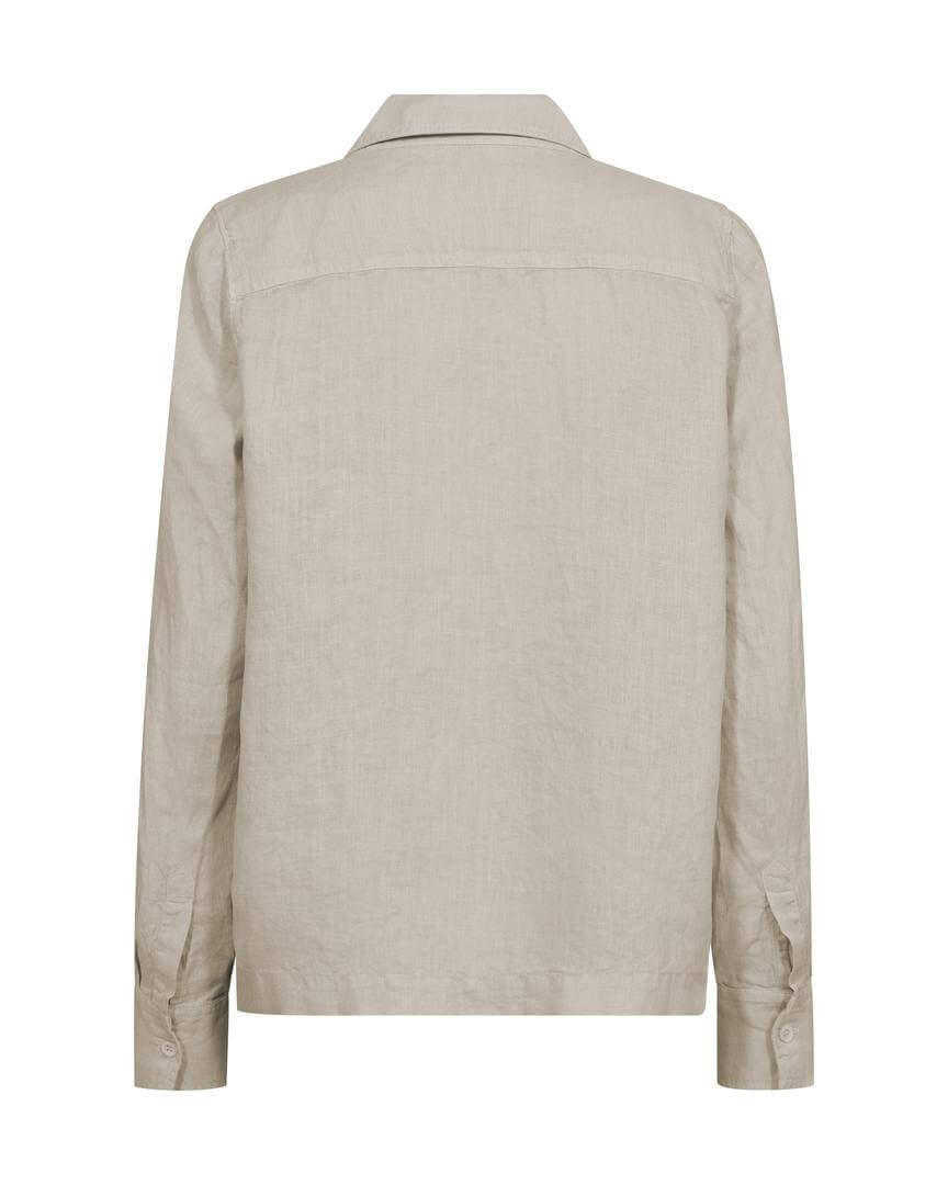 Enna Linen Pocket Blouse Cement