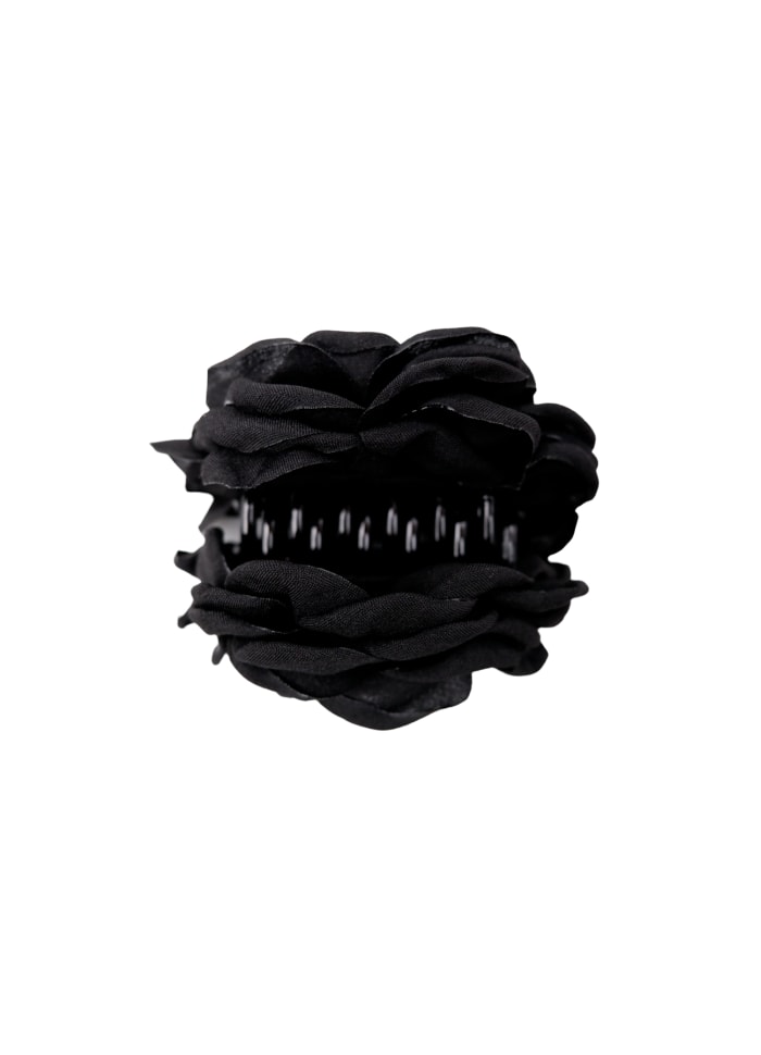 Black Colour Villa Mega Flower hair Claw Black