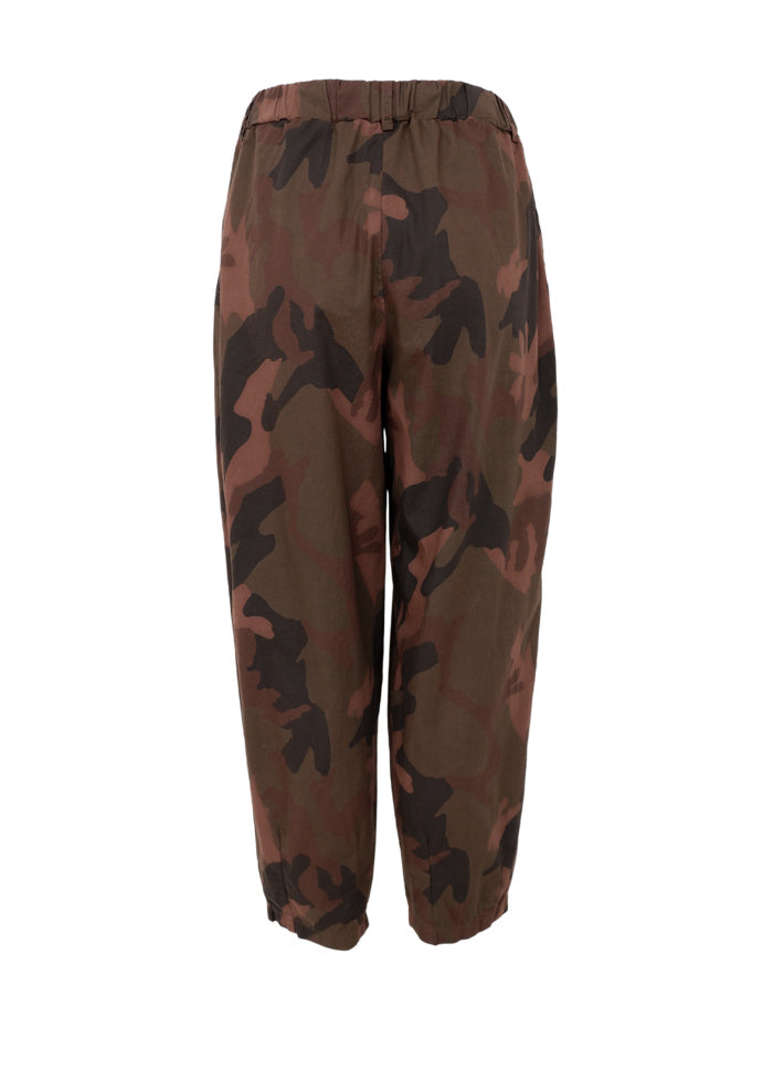Abbie Barrel Pant Brown Camo