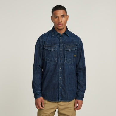 Dakota Slim shirt Denim Blue