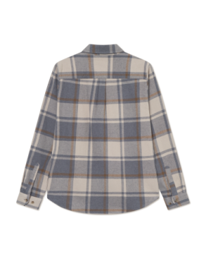 Jeremy Check Flannel Shirt Grey Melang