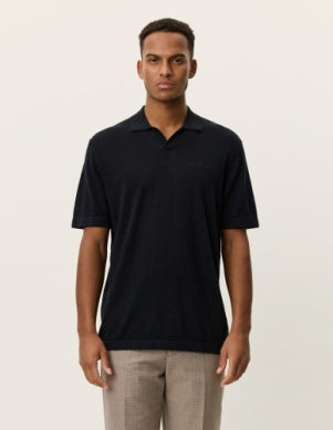 Emmanuel Knit Polo Black