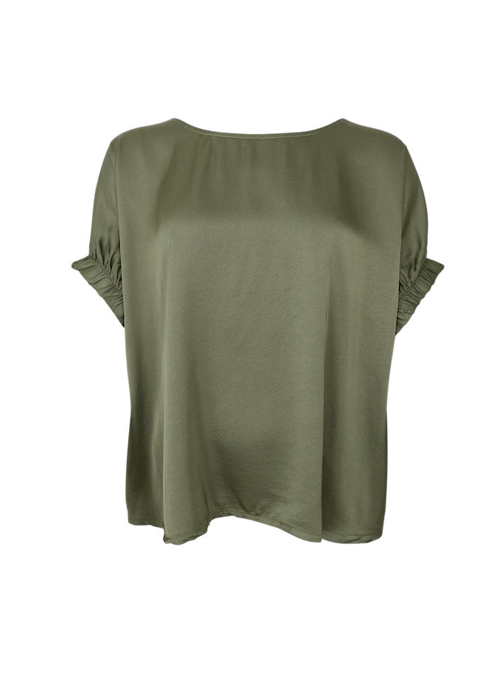 Black Colour Mabel Blouse Army
