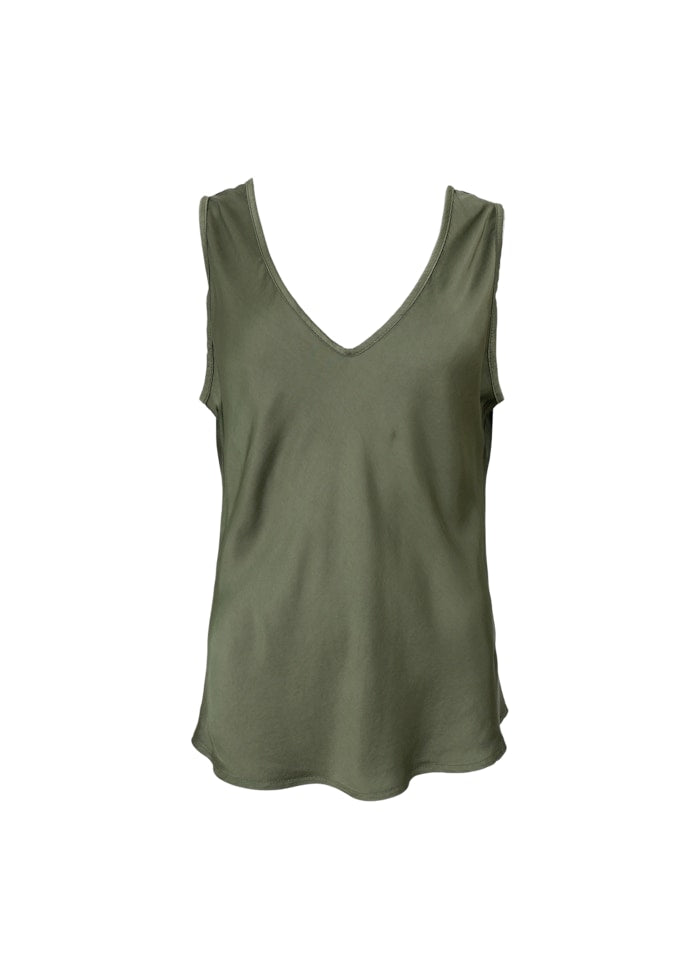 Black Colour Mabel Double V-Top Army