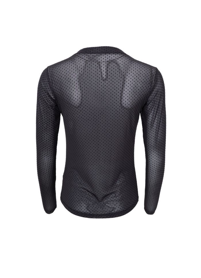 Black Colour Jessie Mesh Blouse Black