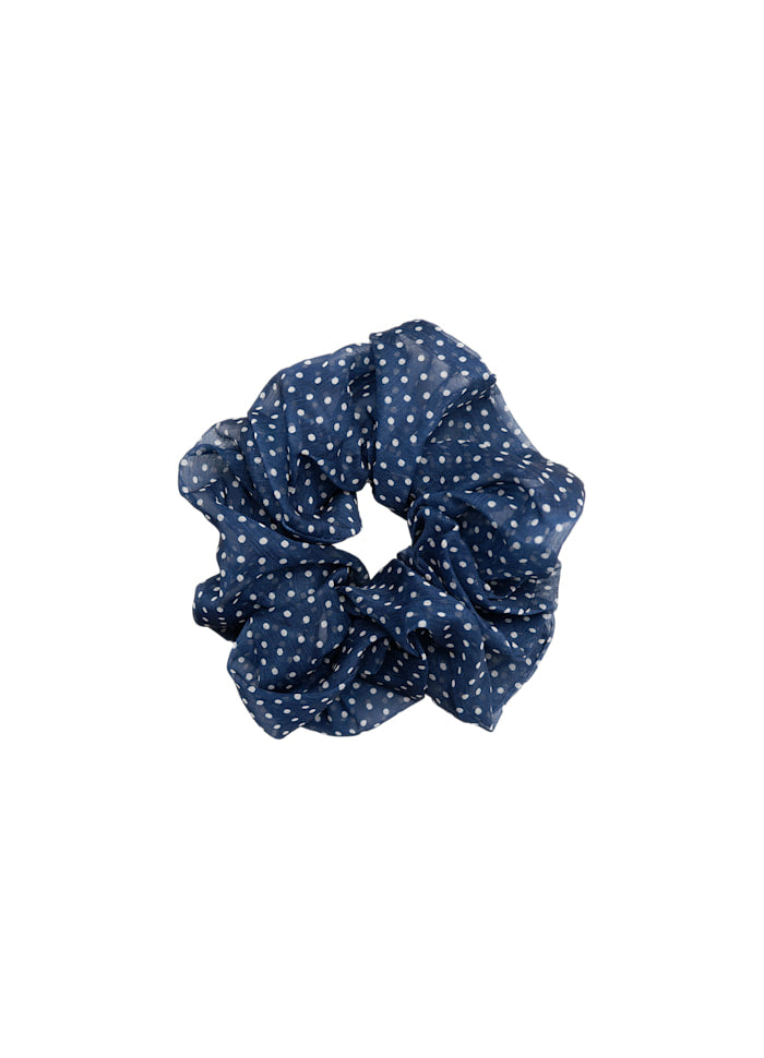 Black Colour Hella Scrunchie Navy Dot