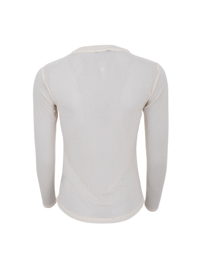 Black Colour Jessie Mesh Blouse Creme