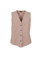 Black Colour Amina Tailored Vest Latte